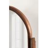 imageKate and Laurel Amoli Modern Mango Wood Arched Tri Fold Mirror 32 x 28 Walnut Brown Decorative ThreePiece Folding Arch Mirror for Tabletop Makeup Station or Bathroom Vanity Setup