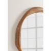 imageKate and Laurel Hera Modern Mango Wood Irregular Round Mirror 26 Inch Diameter Natural Wood Decorative Wavy Circle Bathroom Mirror with Solid Wood Design for Bathroom Vanity Decor or Entryway Decor