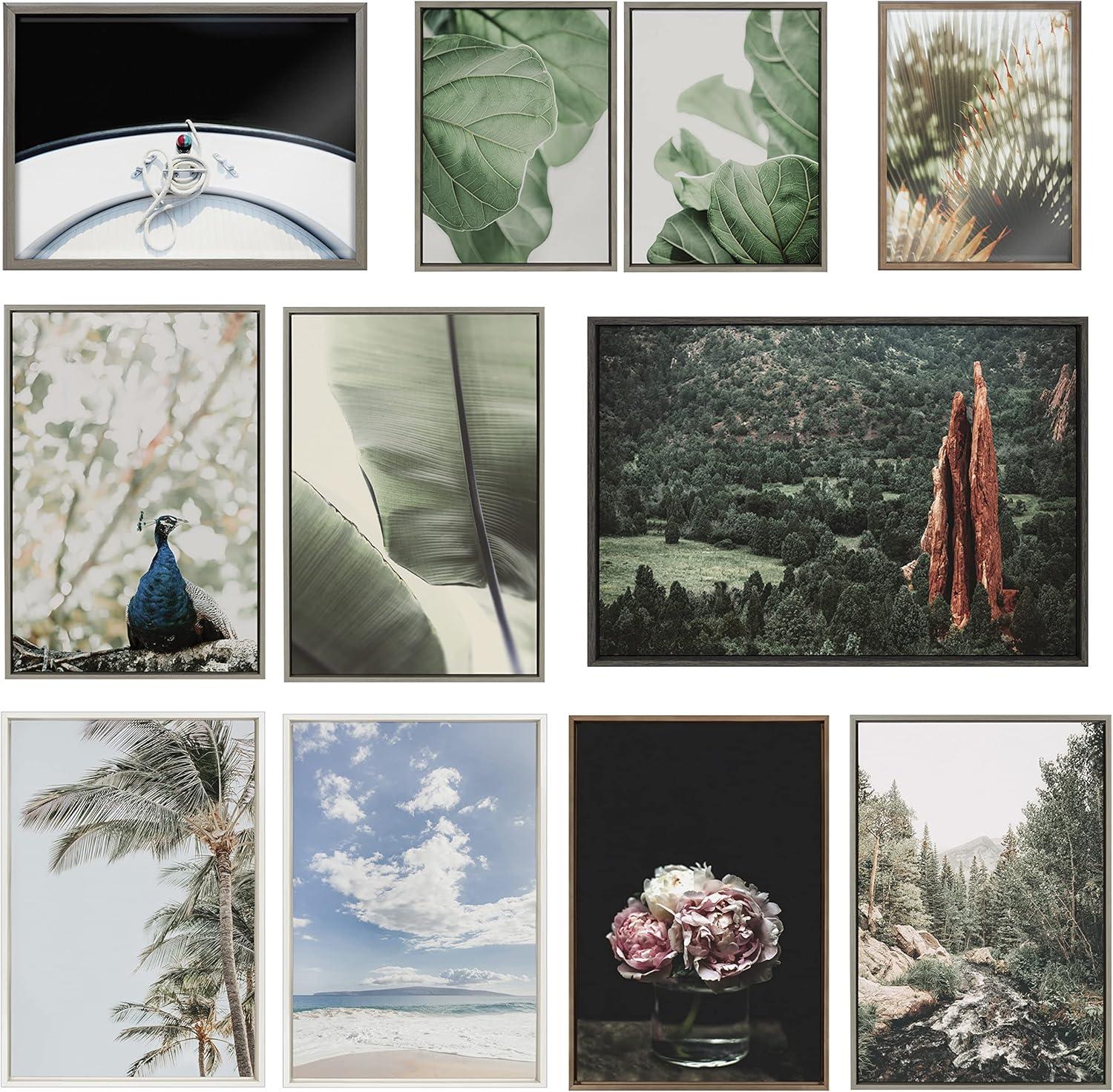 imageKate and Laurel Sylvie Benevolence and Indomitable Framed Canvas Wall Art Set by Alicia Abla 2 Piece 18x24 Walnut Brown Decorative Horse Art for Wall