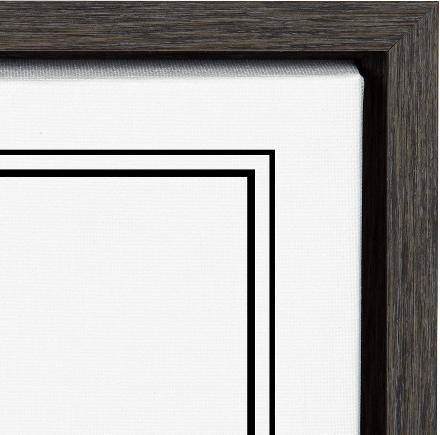 imageKate and Laurel Sylvie Chicago Modern Map Framed Canvas Wall Art by Jake Goossen 18x24 Gray Decorative Map Art for Wall