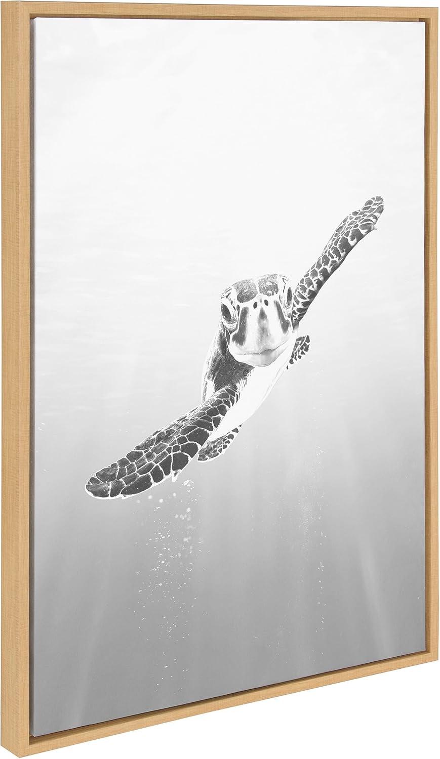 imageKate and Laurel Sylvie Sea Turtle Turtle Family and MCM Sea Turtle Framed Canvas Wall Art Set by Various Artists 3 Piece Set Natural Colorful Turtle Art for Gallery Wall