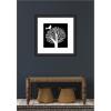 imageKate and Laurel Framed Wall Art Print Black and White Bird Tree Linocut by Giuliana Lazzerini Lazzerini 35 x 35 Oliver Black Narrow Frame Modern Contemporary Animals Nature Art for Wall Decor27L x 27W