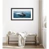 imageKate and Laurel Framed Wall Art Print Dolphin Skipping along in the Ocean Panel by Michael Schauer 43 x 24 Oliver White Narrow Frame Coastal Animals Beach Landscapes Art for Wall Decor43L x 24W
