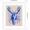 imageKate and Laurel Framed Wall Art Print Lobster by Nikita Jariwala 35 x 43 Oliver White Narrow Frame Coastal Animals Beach Art for Wall Decor27L x 23W