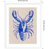 imageKate and Laurel Framed Wall Art Print Lobster by Nikita Jariwala 35 x 43 Oliver White Narrow Frame Coastal Animals Beach Art for Wall Decor43L x 35W