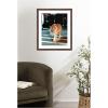 imageKate and Laurel Framed Wall Art Print Tiger in the City at Night 2 by Michael Schauer 34 x 42 Florence Medium Brown Frame Industrial Urban Animals Cityscapes Art for Wall Decor26L x 22W