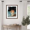 imageKate and Laurel Framed Wall Art Print Tiger in the City at Night 2 by Michael Schauer 34 x 42 Florence Medium Brown Frame Industrial Urban Animals Cityscapes Art for Wall Decor26L x 22W