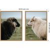 imageKate and Laurel Sheeply in Love Set of 2 18x24 Framed Canvas Wall Art Set by Michael Schauer Sylvie Natural Farmhouse Animals Landscapes Nature Art for Wall Decor Living Room Bedroom