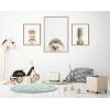 imageKate and Laurel Sylvie Hedgehog Hedgehog Donuts and Hedgehog Pineapple Framed Canvas Wall Art Set by Amy Peterson Art Studio 3 Piece Set Natural Cute Animal Art for Wall