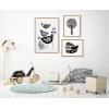 imageKate and Laurel Sylvie Trio Linocut Love Tree Linocut and Over the Cloud Linocut Framed Canvas Wall Art Set by Giuliana Lazzerini 3 Piece Set Natural Black and White Natural Art for Gallery Wall