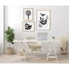 imageKate and Laurel Sylvie Trio Linocut Love Tree Linocut and Over the Cloud Linocut Framed Canvas Wall Art Set by Giuliana Lazzerini 3 Piece Set Natural Black and White Natural Art for Gallery Wall