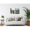 imageKate and Laurel Urban Tigers in New York Set of 2 18x24 Framed Canvas Wall Art Set by Michael Schauer Sylvie White Industrial Urban Animals Cityscapes Art for Wall Decor Living Room Bedroom