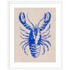 imageKate and Laurel Framed Wall Art Print Lobster by Nikita Jariwala 35 x 43 Oliver White Narrow Frame Coastal Animals Beach Art for Wall Decor43L x 35W