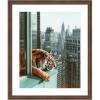 imageKate and Laurel Framed Wall Art Print Urban Tiger Overlooking Manhattan by Michael Schauer 35 x 43 Oliver Black Narrow Frame Industrial Urban Animals Cityscapes Art for Wall Decor26L x 22W