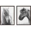 imageKate and Laurel Sylvie Benevolence and Indomitable Framed Canvas Wall Art Set by Alicia Abla 2 Piece 18x24 Walnut Brown Decorative Horse Art for Wall