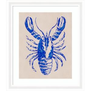 imageKate and Laurel Framed Wall Art Print Lobster by Nikita Jariwala 35 x 43 Oliver White Narrow Frame Coastal Animals Beach Art for Wall Decor27L x 23W