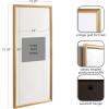 imageKate and Laurel Adlynn Rectangular Panel Picture Frame Set of 2 14 x 30 matted to 8 x 10 Vintage Gold Modern TwoPiece Photo Frame Set for Gallery Wall Decor in Living Room Wall Display