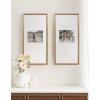 imageKate and Laurel Adlynn Rectangular Panel Picture Frame Set of 2 14 x 30 matted to 8 x 10 Vintage Gold Modern TwoPiece Photo Frame Set for Gallery Wall Decor in Living Room Wall Display