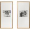 imageKate and Laurel Adlynn Rectangular Panel Picture Frame Set of 2 14 x 30 matted to 8 x 10 Vintage Gold Modern TwoPiece Photo Frame Set for Gallery Wall Decor in Living Room Wall Display
