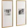 imageKate and Laurel Adlynn Rectangular Panel Picture Frame Set of 2 14 x 30 matted to 8 x 10 Vintage Gold Modern TwoPiece Photo Frame Set for Gallery Wall Decor in Living Room Wall Display