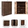 imageKate and Laurel Galliene Traditional Mango Wood TwoDoor Floating Bathroom Cabinet 22 x 7 x 28 Brown Over The Toilet Storage Cabinet for Use as Bathroom Storage or Entryway Decor and Display
