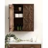 imageKate and Laurel Galliene Traditional Mango Wood TwoDoor Floating Bathroom Cabinet 22 x 7 x 28 Brown Over The Toilet Storage Cabinet for Use as Bathroom Storage or Entryway Decor and Display