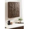 imageKate and Laurel Galliene Traditional Mango Wood TwoDoor Floating Bathroom Cabinet 22 x 7 x 28 Brown Over The Toilet Storage Cabinet for Use as Bathroom Storage or Entryway Decor and Display