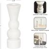 imageKate and Laurel Maleea Modern Glam TwoPiece Marble Taper Candle Holder Set Set of 2 White Transitional Authentic Marble Candlestick Holders for Dining Table or Fireplace Mantel Display