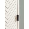 imageKate and Laurel Mezzeta Decorative Modern OneDoor Floating Bathroom Cabinet 15 x 7 x 28 White Decorative Over Toilet Storage Cabinet Made from Solid Mango Wood with Slatted Chevron DesignWhite