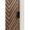 imageKate and Laurel Mezzeta Decorative Modern OneDoor Floating Bathroom Cabinet 15 x 7 x 28 White Decorative Over Toilet Storage Cabinet Made from Solid Mango Wood with Slatted Chevron DesignBrown