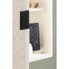 imageKate and Laurel Mezzeta Decorative Modern OneDoor Floating Bathroom Cabinet 15 x 7 x 28 White Decorative Over Toilet Storage Cabinet Made from Solid Mango Wood with Slatted Chevron DesignWhite