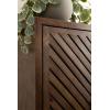 imageKate and Laurel Mezzeta Decorative Modern OneDoor Floating Bathroom Cabinet 15 x 7 x 28 White Decorative Over Toilet Storage Cabinet Made from Solid Mango Wood with Slatted Chevron DesignBrown
