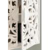 imageKate and Laurel Saanvi Traditional Carved Wood Floating Bathroom Wall Cabinet 22 x 7 x 28 White Dimensional Over the Toilet Storage Cabinet for Use as Bathroom Storage or Entryway Decor and Display
