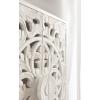 imageKate and Laurel Saanvi Traditional Carved Wood Floating Bathroom Wall Cabinet 22 x 7 x 28 White Dimensional Over the Toilet Storage Cabinet for Use as Bathroom Storage or Entryway Decor and Display