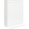 imageKate and Laurel Saanvi Traditional Carved Wood Floating Bathroom Wall Cabinet 22 x 7 x 28 White Dimensional Over the Toilet Storage Cabinet for Use as Bathroom Storage or Entryway Decor and Display