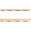 imageKate and Laurel Alezar Modern Scalloped Mango Wood Floating Shelves Set of 2 24 x 6 Walnut Brown Functional Wavy Bathroom and Kitchen Shelves for Storage and DisplayWhite