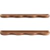 imageKate and Laurel Alezar Modern Scalloped Mango Wood Floating Shelves Set of 2 24 x 6 Walnut Brown Functional Wavy Bathroom and Kitchen Shelves for Storage and DisplayWalnut Brown
