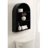 imageKate and Laurel Arcott Modern Wooden Arched Wall Shelf 18 x 26 Black Transitional Mango Wood Arch Wall Shelves for OverTheToilet Storage or Entryway Storage Shelf