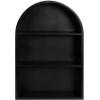 imageKate and Laurel Arcott Modern Wooden Arched Wall Shelf 18 x 26 Black Transitional Mango Wood Arch Wall Shelves for OverTheToilet Storage or Entryway Storage Shelf