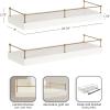 imageKate and Laurel Havina Modern Natural Floating Shelves with Rail Set of 2 24 x 8 Black and Gold Functional Nursery Book Shelves or Bathroom Shelf Decor for Over Toilet Storage and DisplayWhite