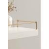 imageKate and Laurel Havina Modern Natural Floating Shelves with Rail Set of 2 24 x 8 Black and Gold Functional Nursery Book Shelves or Bathroom Shelf Decor for Over Toilet Storage and DisplayWhite