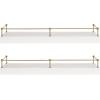 imageKate and Laurel Havina Modern Natural Floating Shelves with Rail Set of 2 24 x 8 Black and Gold Functional Nursery Book Shelves or Bathroom Shelf Decor for Over Toilet Storage and DisplayWhite