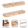 imageKate and Laurel Burlock Modern Burlwood Floating Shelves Set of 2 24 x 6 Burlwood Transitional Functional Kitchen or Bathroom Shelves for Above Toilet Storage and Display