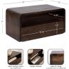 imageKate and Laurel Kato Modern Mango Wood Floating Side Table with Drawer 18 x 10 x 9 Dark Brown Contemporary Wooden Floating Nightstand for Bedroom Bedside Table or Living Room Wall StorageDark Brown