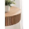 imageKate and Laurel Reid Ribbed Wooden Floating Side Table 20 x 11 x 6 Light Natural Modern Mango Wood Floating Nightstand with Drawer for Bedroom Storage or Living Room End Table Option