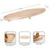 imageKate and Laurel Tomaz Modern Decorative Mango Wood Oval Footed Tray 23 x 7 Light Natural Transitional FoodSafe Wooden Coffee Table Tray with Elevated Design and Unique Oval ShapeNatural