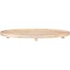 imageKate and Laurel Tomaz Modern Decorative Mango Wood Oval Footed Tray 23 x 7 Light Natural Transitional FoodSafe Wooden Coffee Table Tray with Elevated Design and Unique Oval ShapeNatural