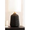 imageKate and Laurel Wylla Modern Rattan Bedside Table Lamp 8 x 8 x 18 Natural Rattan Decorative Woven Tabletop Desk Lamp with Linen Shade for Living Room DecorBlack
