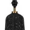 imageKate and Laurel Wylla Modern Rattan Bedside Table Lamp 8 x 8 x 18 Natural Rattan Decorative Woven Tabletop Desk Lamp with Linen Shade for Living Room DecorBlack