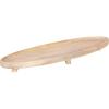 imageKate and Laurel Tomaz Modern Decorative Mango Wood Oval Footed Tray 23 x 7 Light Natural Transitional FoodSafe Wooden Coffee Table Tray with Elevated Design and Unique Oval ShapeNatural